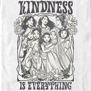 Men's Disney Black and White Princesses Kindness is Everything  Adult T-Shirt