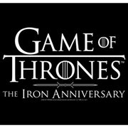 Men's Game of Thrones Iron Anniversary White Logo  Adult T-Shirt