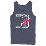 Men's MTV I Want My Music Television  Adult Tank Top