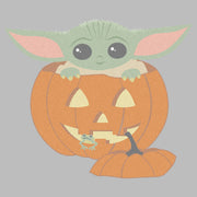 Men's Star Wars: The Mandalorian Halloween Grogu Jack-O'-Lantern  Adult T-Shirt