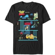 Men's Toy Story Video Game High Score  Adult T-Shirt