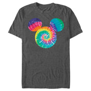 Men's Mickey & Friends Rainbow Tie-Dye Mickey Mouse Logo  Adult T-Shirt