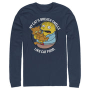 Men's The Simpsons Ralph and His Cat  Adult Long Sleeve Shirt