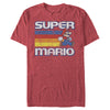 Men's Nintendo Super Mario Rainbow Stripes  Adult T-Shirt