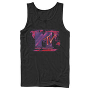 Men's MTV Dot Print Globe Logo  Adult Tank Top