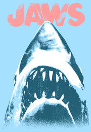 Men's Jaws Distressed Shark Poster  Adult T-Shirt