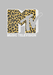 Men's MTV Cheetah Print Logo  Adult Long Sleeve Shirt