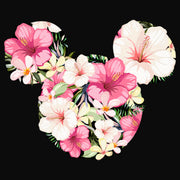 Men's Mickey & Friends Pink Floral Mickey Mouse Logo  Adult Tank Top