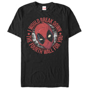 Men's Marvel Deadpool Break the Fourth Wall for You  Adult T-Shirt