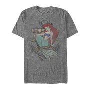 Men's The Little Mermaid Ariel Ship Anchor  Adult T-Shirt