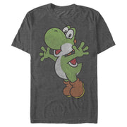 Men's Nintendo Yoshi Smiling Jumping  Adult T-Shirt