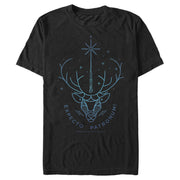 Men's Harry Potter Stag Patronus Line Art  Adult T-Shirt