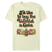 Men's Coca Cola Unity I'd Like to Buy the World a Coke Retro  Adult T-Shirt