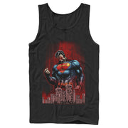 Men's Superman Hero Streaks  Adult Tank Top