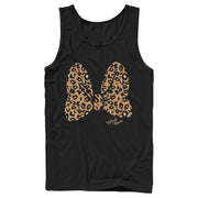 Men's Mickey & Friends Cheetah Print Minnie Mouse Bow  Adult Tank Top