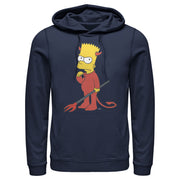 Men's The Simpsons Devil Bart  Adult Pull Over Hoodie