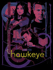 Men's Marvel Hawkeye and Kate Bishop Distressed  Adult T-Shirt