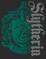 Men's Harry Potter Slytherin Dark Badge Logo  Adult T-Shirt