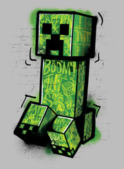 Men's Minecraft Graffiti Creeper  Adult T-Shirt