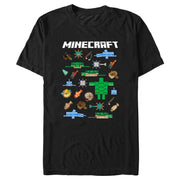 Men's Minecraft Fish and Mobs  Adult T-Shirt