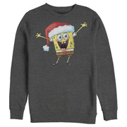 Men's SpongeBob SquarePants Happy Santa  Adult Sweatshirt