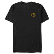 Men's Star Wars Embroidered Darth Vader Gold Circle  Adult T-Shirt