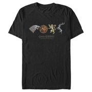 Men's Game of Thrones Iron Anniversary Metal Crests  Adult T-Shirt