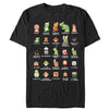 Men's Nintendo Super Mario Bros Character Guide  Adult T-Shirt