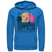 Men's Jaws Amity Island Tourist Welcome  Adult Pull Over Hoodie