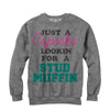 Women's CHIN UP Cupcake Looking for a Stud Muffin  Adult Sweatshirt