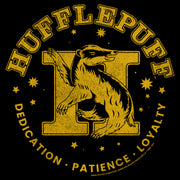 Men's Harry Potter Hufflepuff Dedication, Patience, and Loyalty  Adult T-Shirt