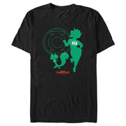 Men's DC League of Super-Pets Green Lantern and Chip Silhouettes  Adult T-Shirt