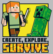 Men's Minecraft Create Explore Survive  Adult T-Shirt