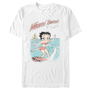 Men's Betty Boop Miami Beach Distressed  Adult T-Shirt