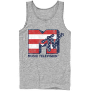 Men's MTV Stars and Stripes Logo  Adult Tank Top