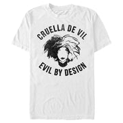 Men's Cruella Evil By Design Sketch  Adult T-Shirt