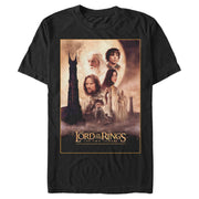 Men's The Lord of the Rings Two Towers Movie Poster  Adult T-Shirt