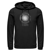 Men's Zack Snyder Justice League Cyborg Silver Logo  Adult Pull Over Hoodie