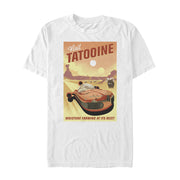 Men's Star Wars Visit Tatooine Travel Poster  Adult T-Shirt