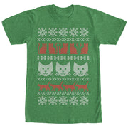 Men's Lost Gods Ugly Christmas Cat  Adult T-Shirt