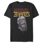 Men's Marvel Zombies Captain America Face  Adult T-Shirt