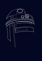 Men's Star Wars R2-D2 Outline  Adult T-Shirt