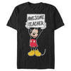 Men's Mickey & Friends Awesome Teacher Sign  Adult T-Shirt