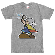 Men's Marvel Cartoon Thor with Hammer  Adult T-Shirt