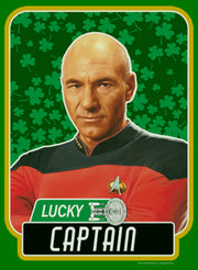 Men's Star Trek: The Next Generation St. Patrick's Day Lucky Captain Picard  Adult T-Shirt