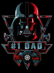 Men's Star Wars Father's Day Darth Vader #1 Dad  Adult T-Shirt