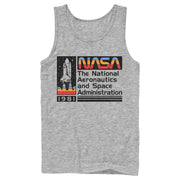 Men's NASA 1981 Retro Stripes  Adult Tank Top