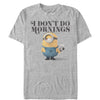 Men's Despicable Me Minion Don't Do Mornings  Adult T-Shirt