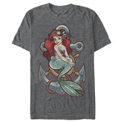 Men's The Little Mermaid Ariel Vintage Anchor  Adult T-Shirt