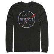 Men's NASA 80s Space Station Logo  Adult Long Sleeve Shirt